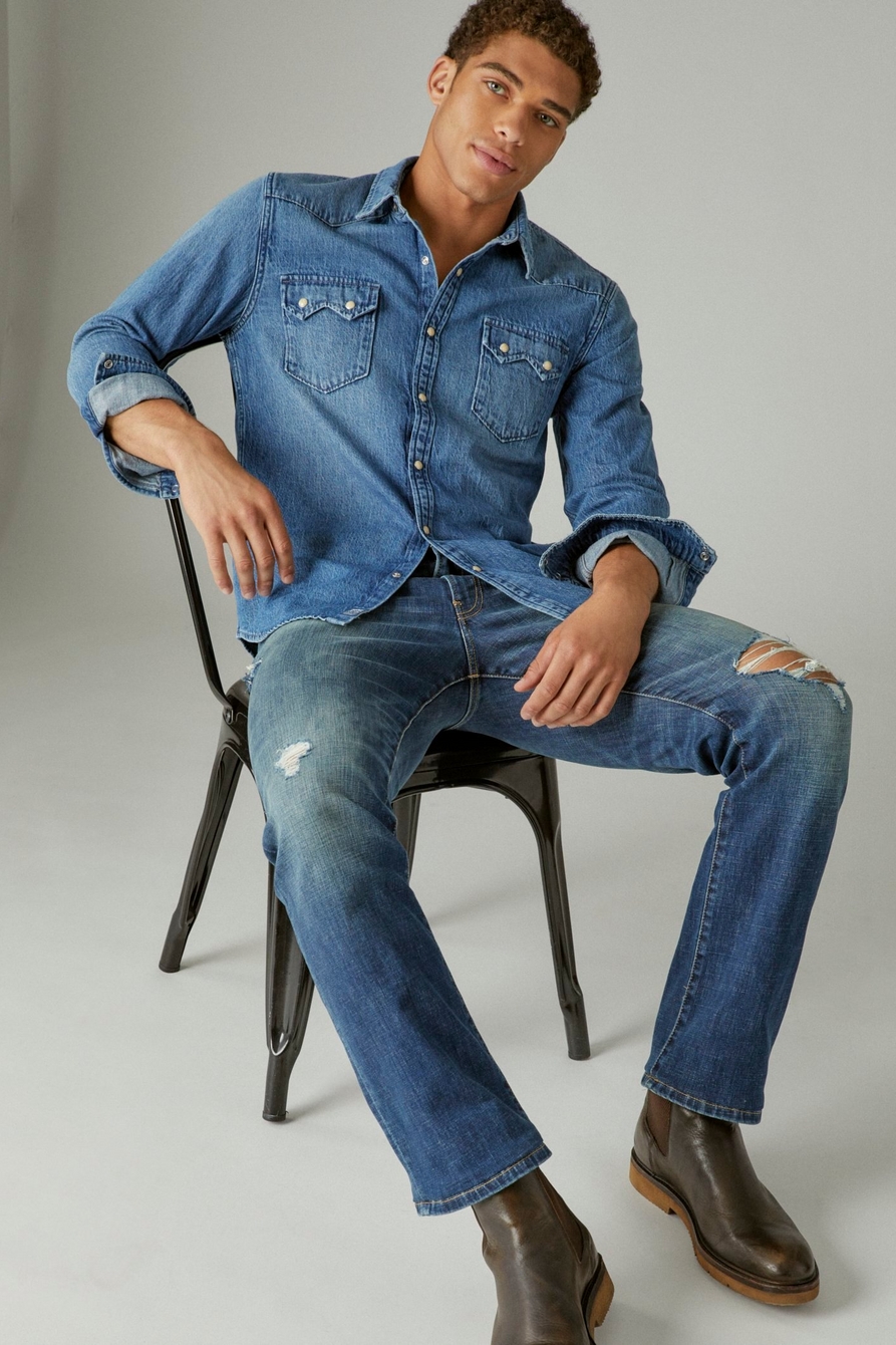 sawtooth denim western shirt